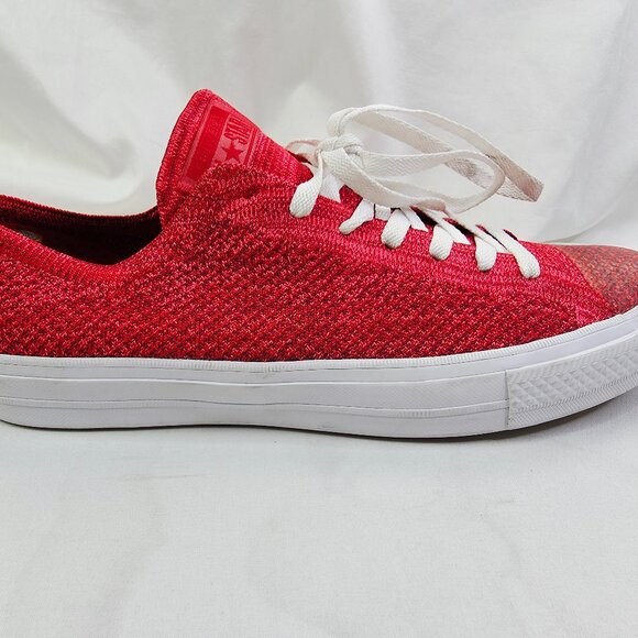Converse With Lunarlon Size 10.5 Mens Or 12.5 Womens Red Low Fashion Sneakers - Picture 2 of 12
